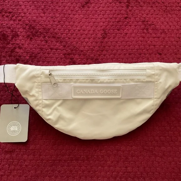 Canada Goose White Waist Fanny Crossbody Pack Performance Satin NWT